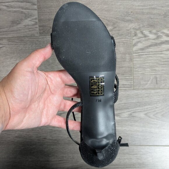 Le Chateau Black Sparkly Heels - Size 7 - Picture 5 of 7